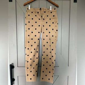 J Crew polka dot pants. Size 0.